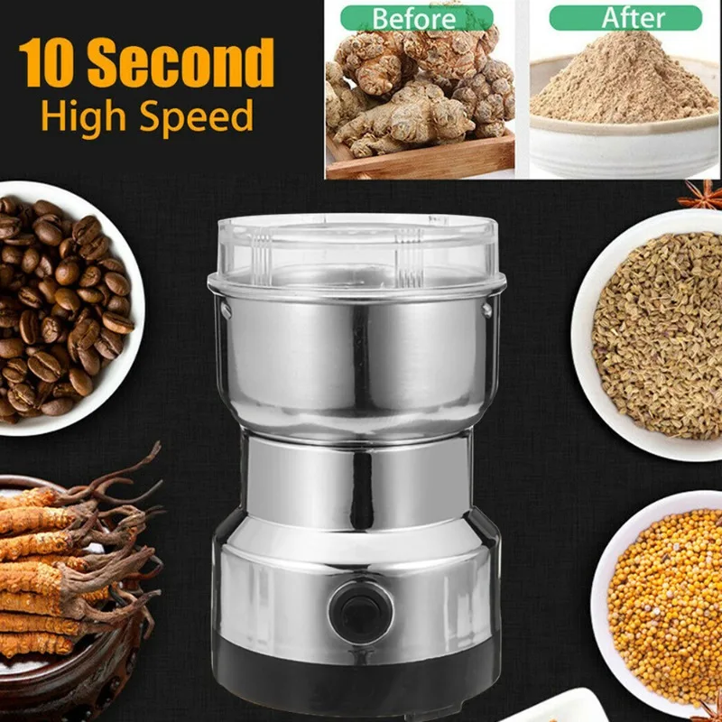 Coffee Bean Grinder Electric - Elektryczny młynek 110V-220V do użytku domowego,